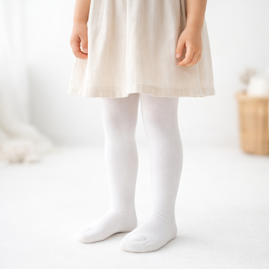 Meia Calça Infantil Branca Térmica Feminina 0 a 12 Anos