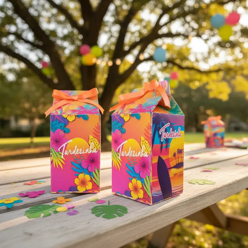 Kit 30 Caixinha Milk Tardezinha para Festa Infantil Lembrancinha