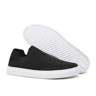 Tênis Masculino Estilo Meia Malha Knit Respirável Super Leve Confortável Dia a Dia