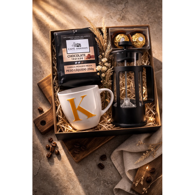 Kit de café gourmet para presente