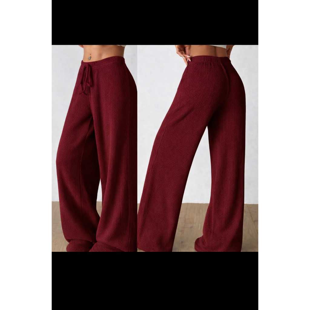 calça feminina pantalona cintura alta tecido anarruga calça social perna larga