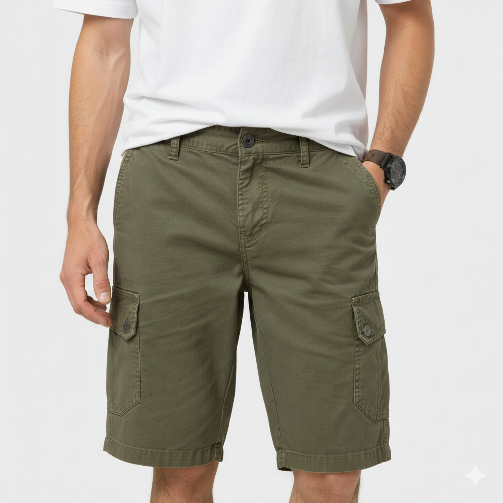 Bermuda Masculina 100% Algodão Short Jeans Cargo 6 Bolsos Casual 38 ao 48 em Oferta na Shopee