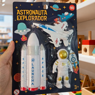 Foguete com Boneco Astronauta e Nave Espacial Brinquedo Infantil Criança Menino em Oferta na Shopee