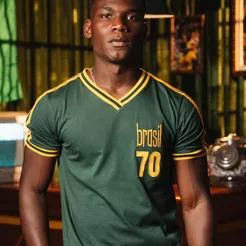 Camisa Brasil Pelé Retrô Treino 1970 Masculina Oficial