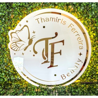 Logo Letreiro em Acrílico Espelhado com LED Base 2mm Cores Rose, Prateado, Dourado, Pink em Oferta na Shopee