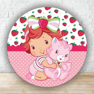 PAINEL DE FESTA INFANTIL REDONDO - MORANGUINHO em Oferta na Shopee