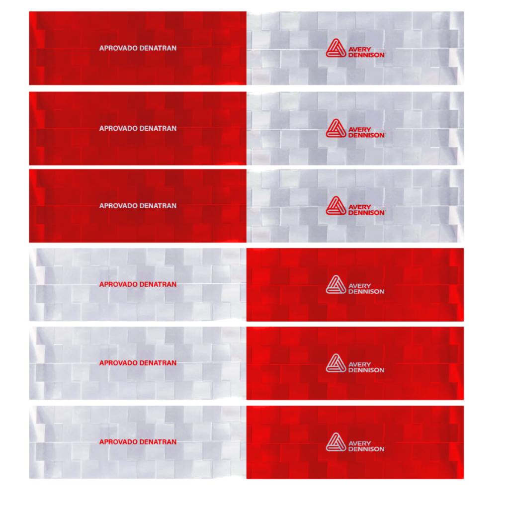 Kit Faixa Refletiva Lateral Adesivo Marca Avery 30x5cm Caminhão Carretinha Van Caçamba Bau Moto em Oferta na Shopee