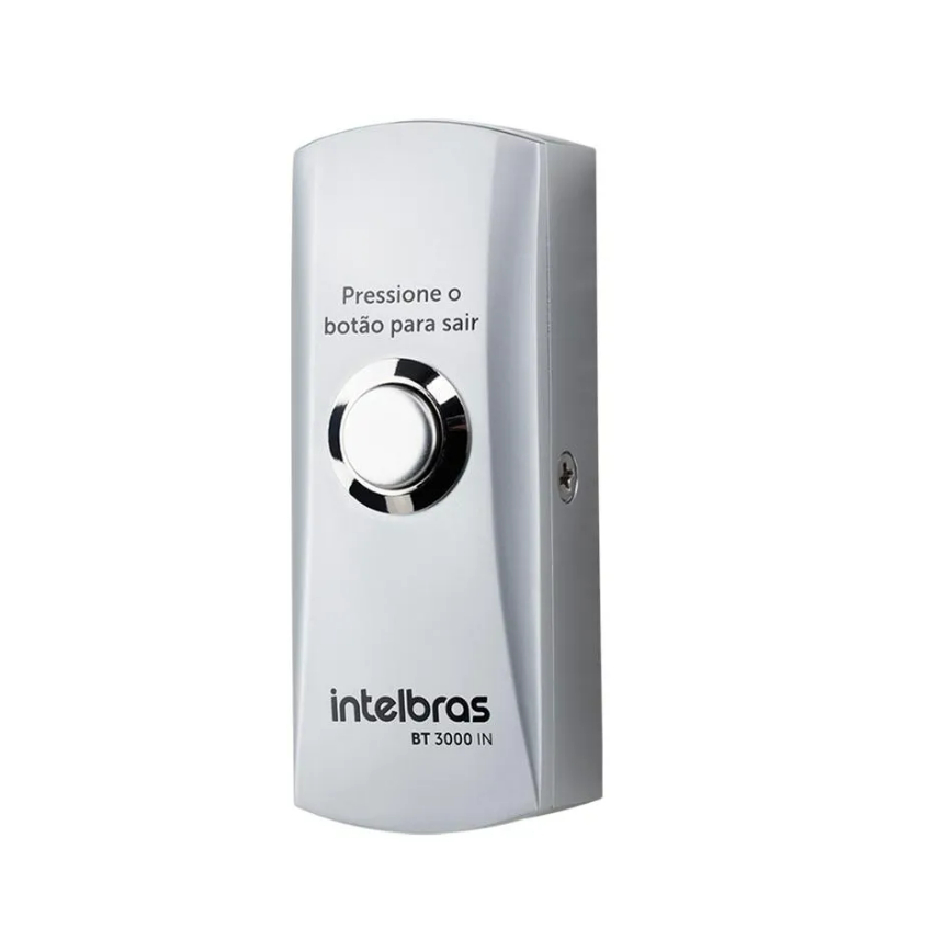 Botão Acionador Inox Para Abertura de Portas Botoeira BT 3000 IN Intelbras