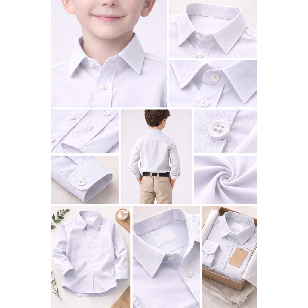Camisa Social Infantil Manga Longa Promoção