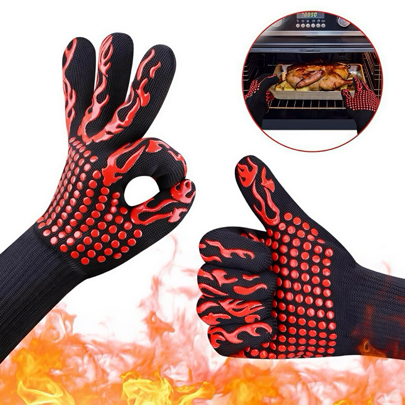 Super Luva Térmica para Forno e Churrasqueira -  Protege Mãos Punho Suporta 500 graus em Oferta na Shopee