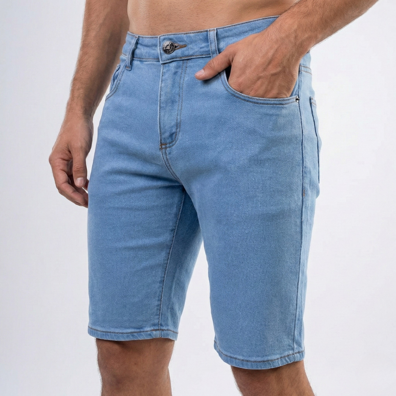 Bermuda Jeans Masculina Malha Confortavel Elastano Estiloso ENVIO IMEDIATO!!