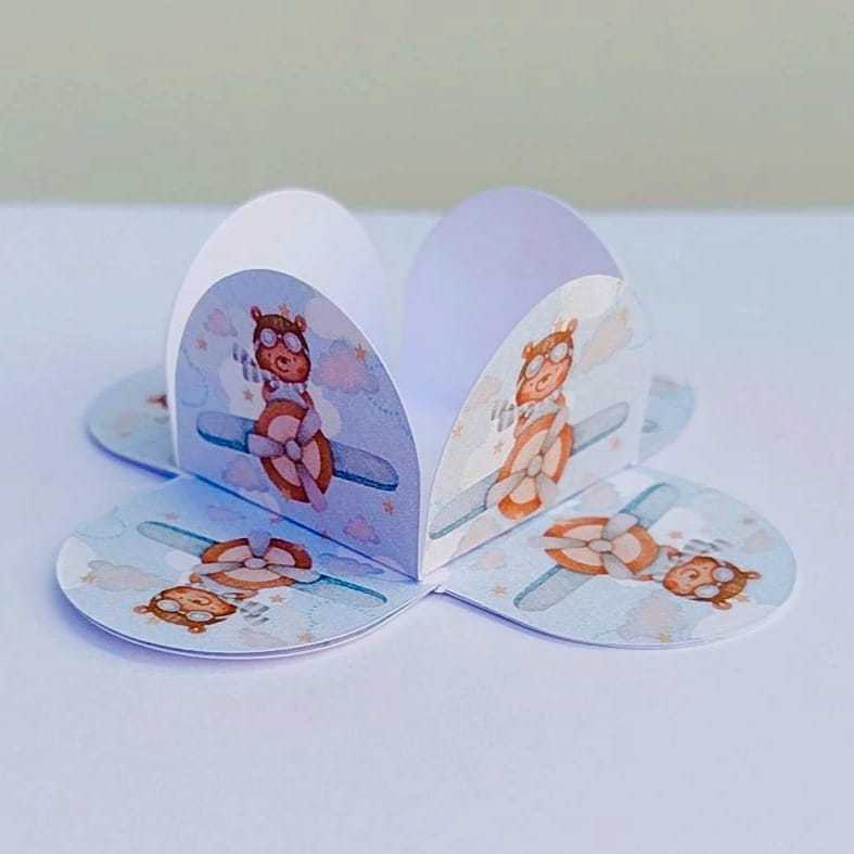 100 Forminhas para Doces Personalizadas URSINHO AVIADOR 4 Pétalas Infantil Aniversário Lembrancinha Brigadeiro