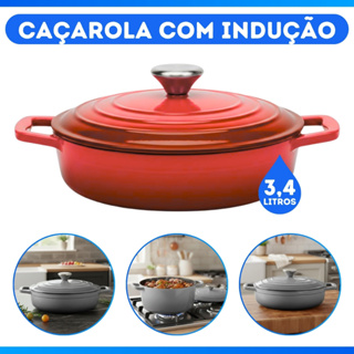 Caçarola Revestimento Cerâmico Antiaderente Avulsa Panela Com Tampa 3,4 Litros - MEGA OFERTA em Oferta na Shopee