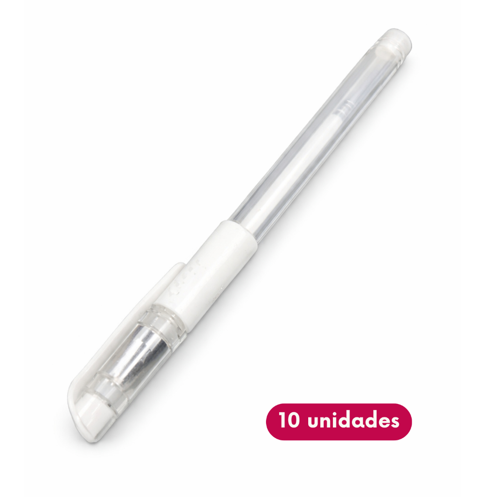 Kit 10 Canetas Gel Branca Profissional  Marcação para Sobrancelhas, Lábios e Micropigmentação em Oferta na Shopee