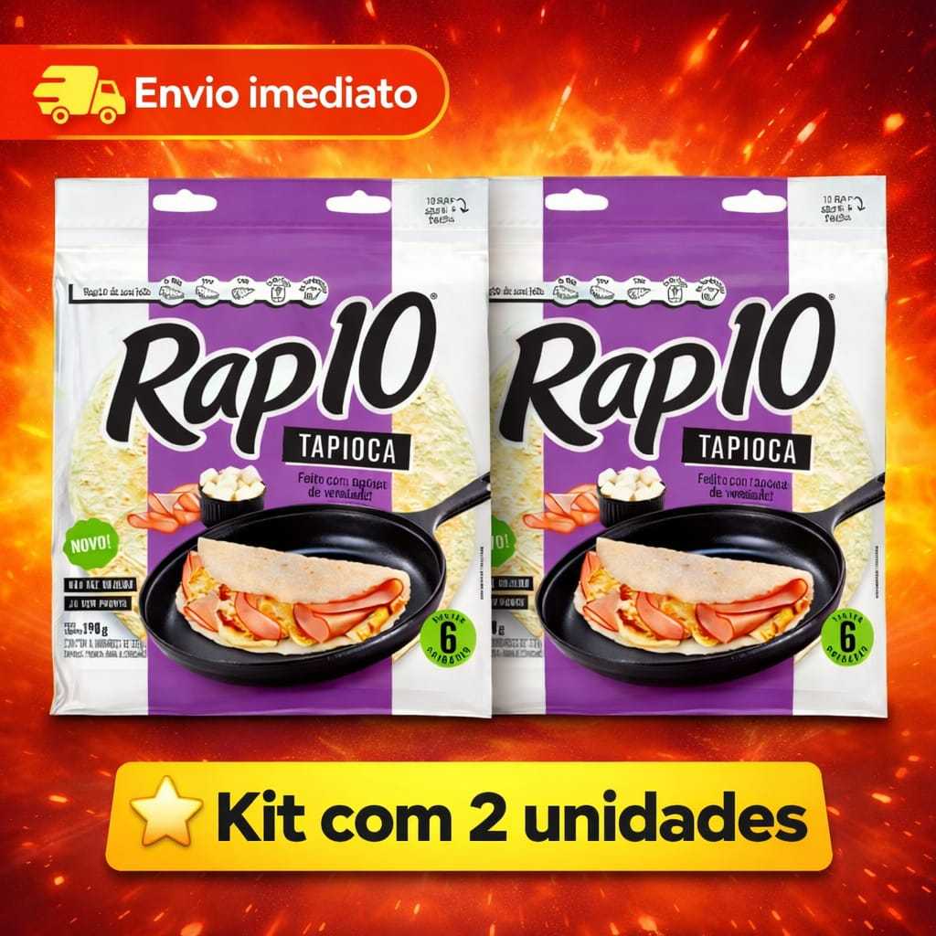 2 Pacotes Rap 10 Tapioca Massa para Tapioca Pronta