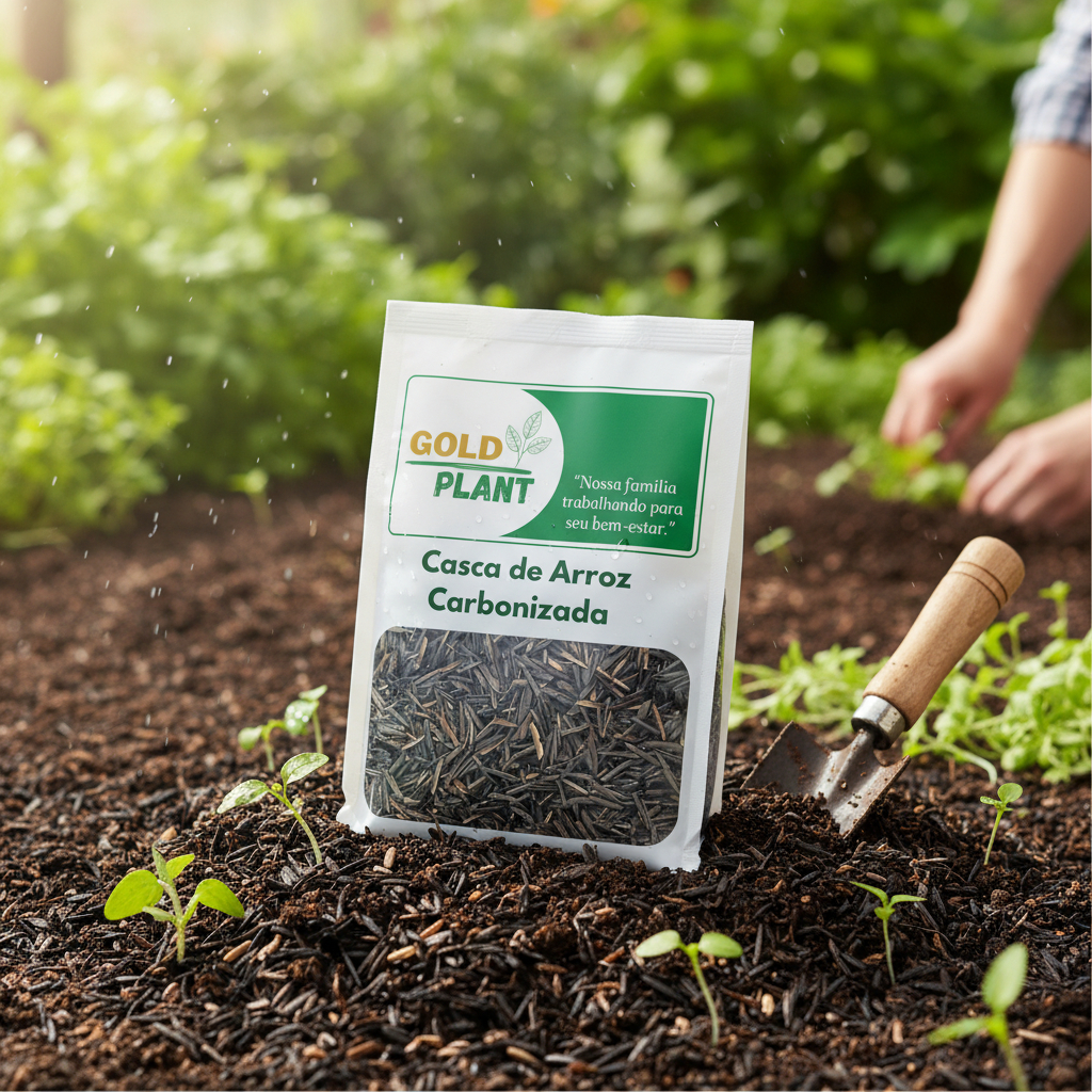 Palha de Arroz Carbonizada Substrato Orgânico 10, 20, 50 e 100 litros Gold Plant em Oferta na Shopee