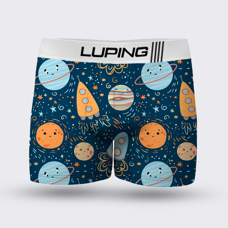 Cueca Infantil Box Meninos Lisas e Estampadas Microfibra com Forro 100% Algodão Sortidas Confortável