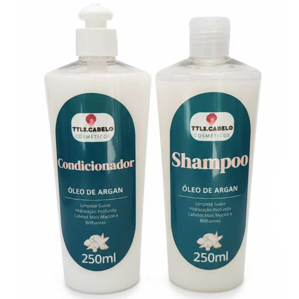 SHAMPOO BOMBA CASEIRO E KIT SHAMPOO DE ÓLEO DE ARGAN + CONDICIONADOR DE ÓLEO ARGAN 250ML PERFEITO PARA QUEDA DE CABELOS