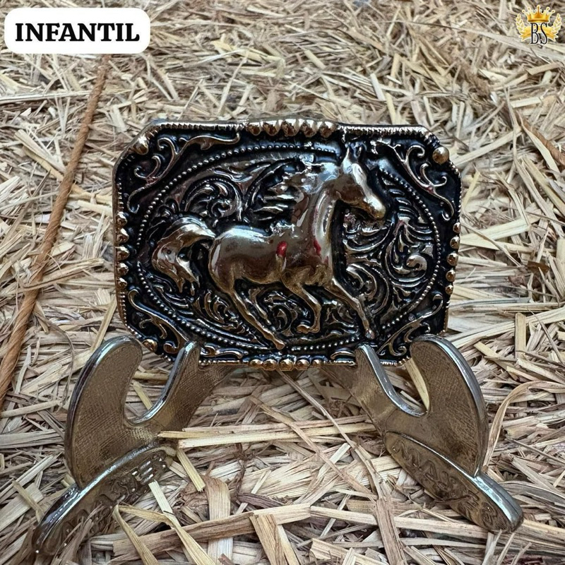 🤠 Fivela Country Infantil para Cinto Estilo Cowboy