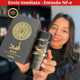 Perfume Lattafa Asad Masculino Árabe Amadeirado 100ml em Oferta na Shopee