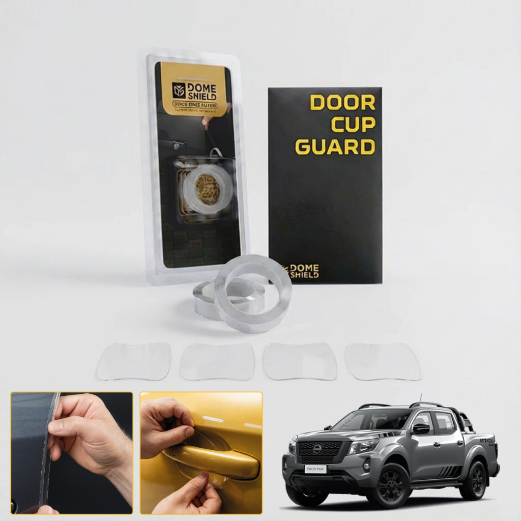 Nissan Frontier - Kit Adesivo Película PPF Porta Copa Maçaneta + Cantos Porta Protetor Transparente Carro