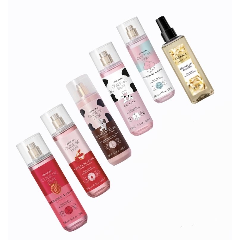 RED ou BOA NOITE ou MORANGO jASMIM PESSEGURA DELEITE NUVEM floratta body splash O BOTICARIO instance