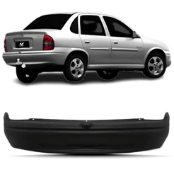 Parachoque Traseiro Corsa Sedan Classic 96 97 98 99 2000 2001 2002 2003 2004 2005 06 07 08 09 2010 Preto Liso