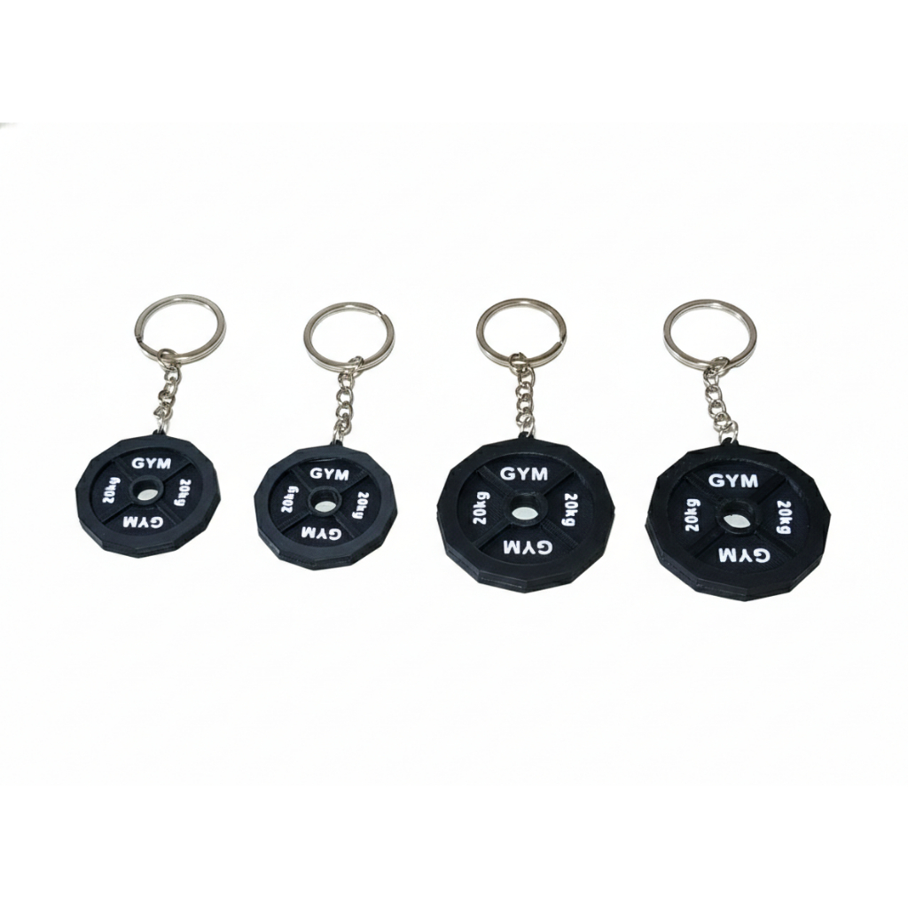 Chaveiro Disco de Halter Academia 3D – Fitness | Presente Criativo para Treino