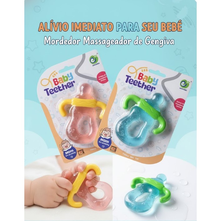 Mordedor Massageador Gengiva Macio Com Água Mamadeira Envio Imediato em Oferta na Shopee