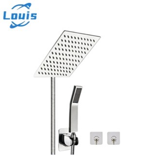 Louis Ducha com Filtragem Iônica: Chuveiro Inox Quadrado para Aquecedor Solar e a Gás em Oferta na Shopee