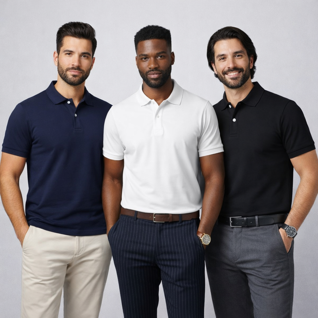 Kit 3 Camisa Polo Premium em Malha Piquet Elegância e Estrutura Impecável