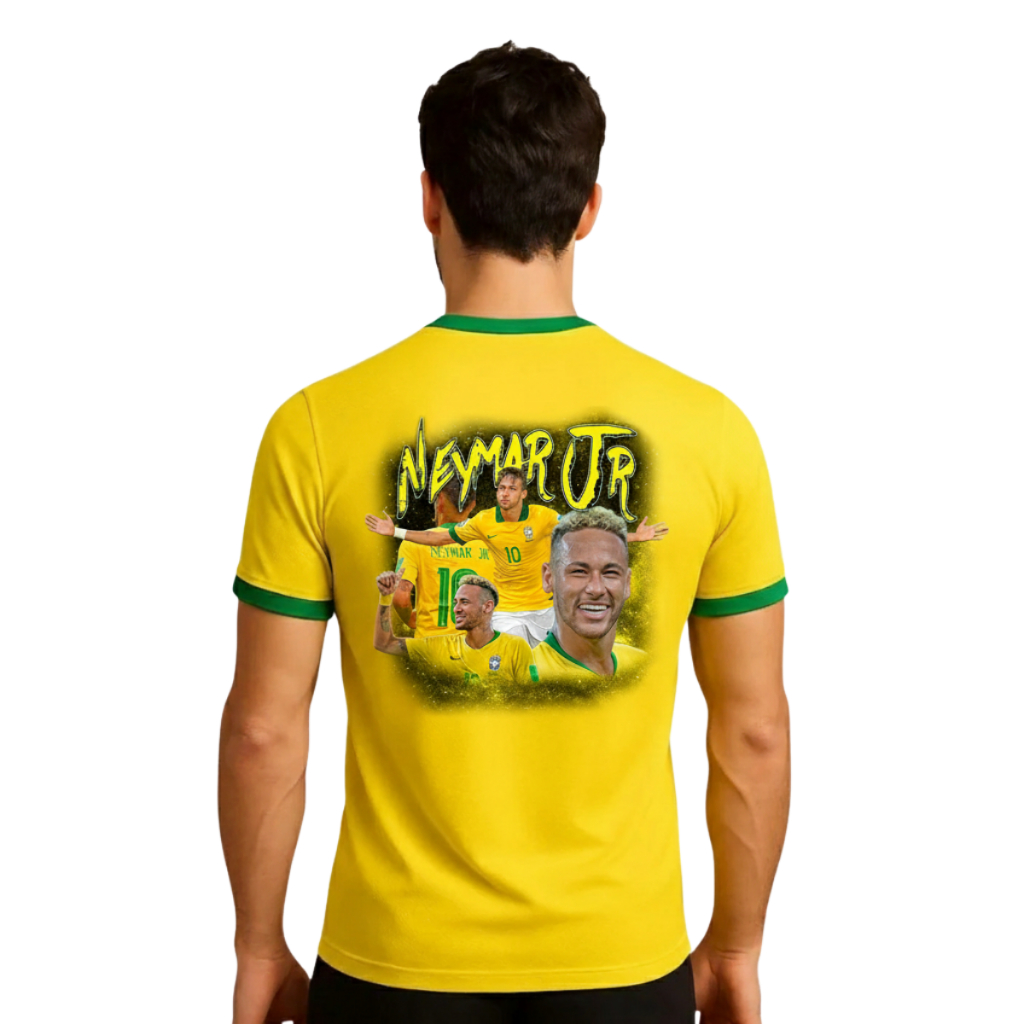 Camisa Camiseta Masculino Futebol Brasil Seleção Neymar Jr Copa Do Mundo 2026 Hexa