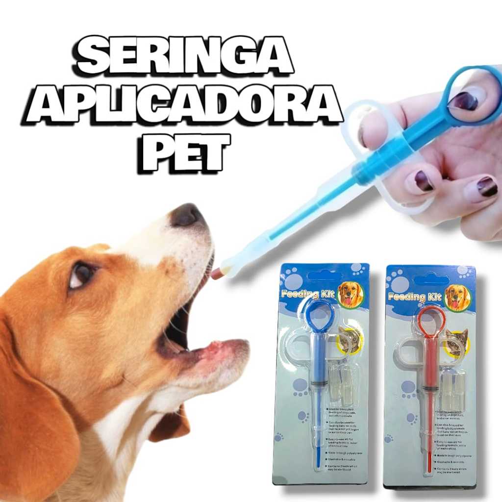 Kit Seringa Aplicador de Remédios Comprimidos Pet Cachorro Gato em Oferta na Shopee