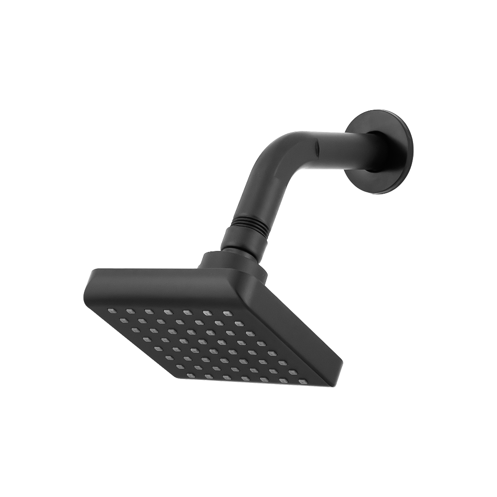 Chuveiro Ducha Externo Slin Quadrado Preto Fosco Articulável Para Piscina
