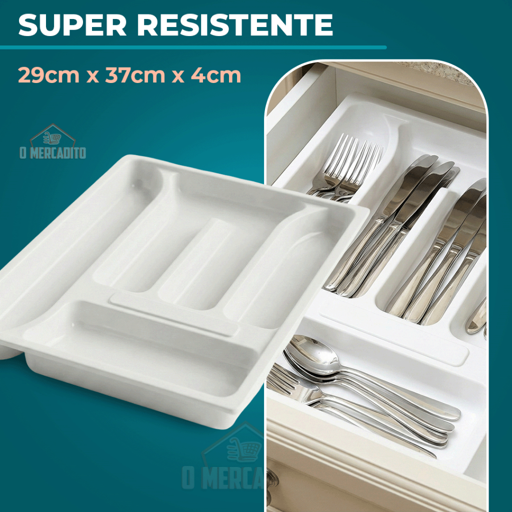 Organizador de Gaveta Porta Talheres 37cm