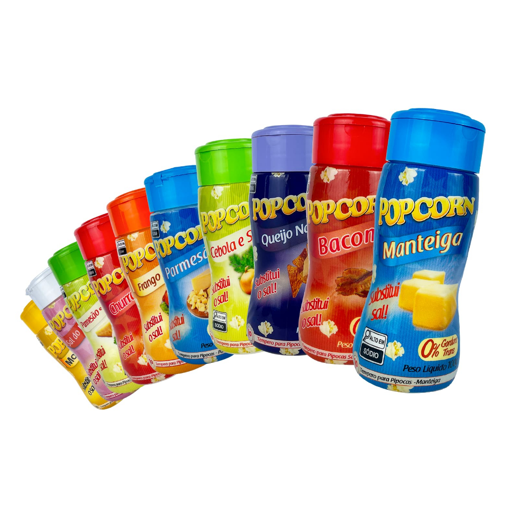 Combo Hollywood - 21 Sabores Sortidos de Tempero Para Pipoca Salgada Popcorn em Oferta na Shopee