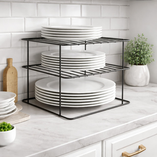 Suporte de Pratos 2 Andares Organizador de Armário em Oferta na Shopee