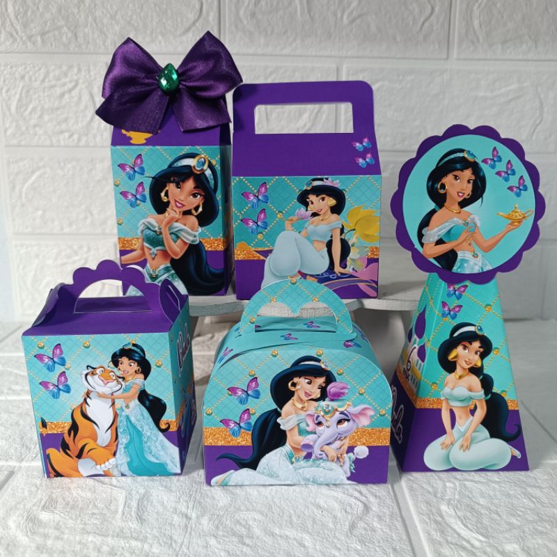 kit festa princesa jasmim/ caixas personalizadas princesa jasmim/ lembrancinhas para aniversário Jasmine