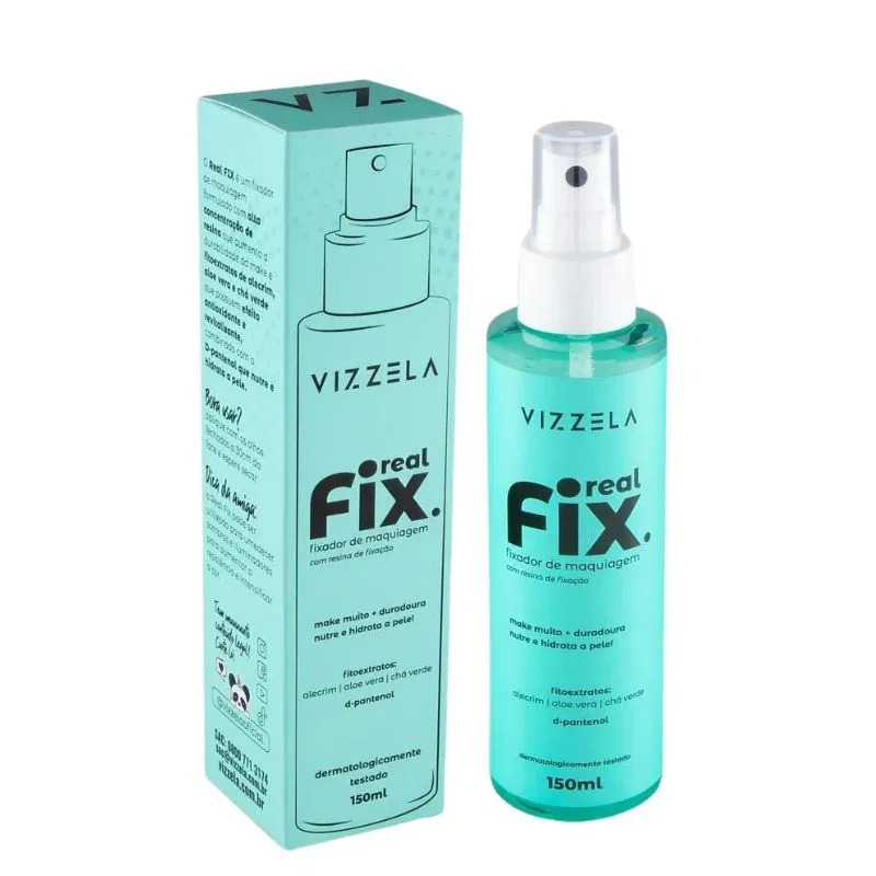 Vizzela Fixador de Maquiagem Real Fix Com Resina de Fixação Make Muito + Duradoura em Oferta na Shopee