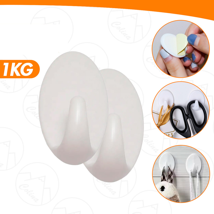 Kit 1 a 10 Und Ganchos Adesivo Plástico Parede Toalha Cozinha Banheiro em Oferta na Shopee