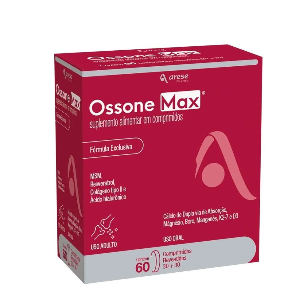 Ossone Max Com 60 Comprimidos + 16 Comprimidos Grátis Arese