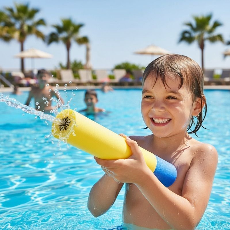 Brinquedo Lança Água Infantil Colorido 30 cm– Brinquedo para Piscina e Praia Não Afunda Verão Diversão