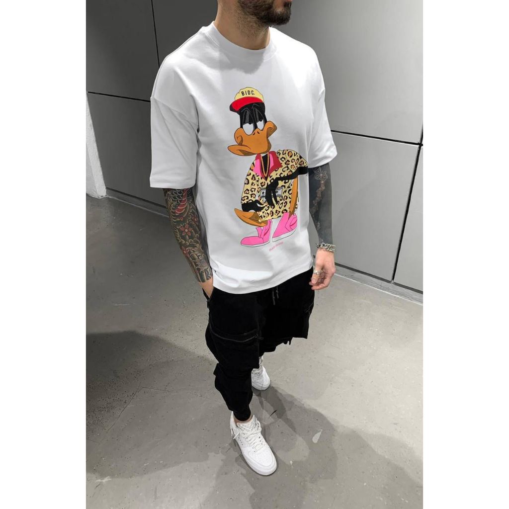 Camiseta Oversized Duckyh Street Hype Aftersoul Unissex Plus Size P ao G5 100% Algodão