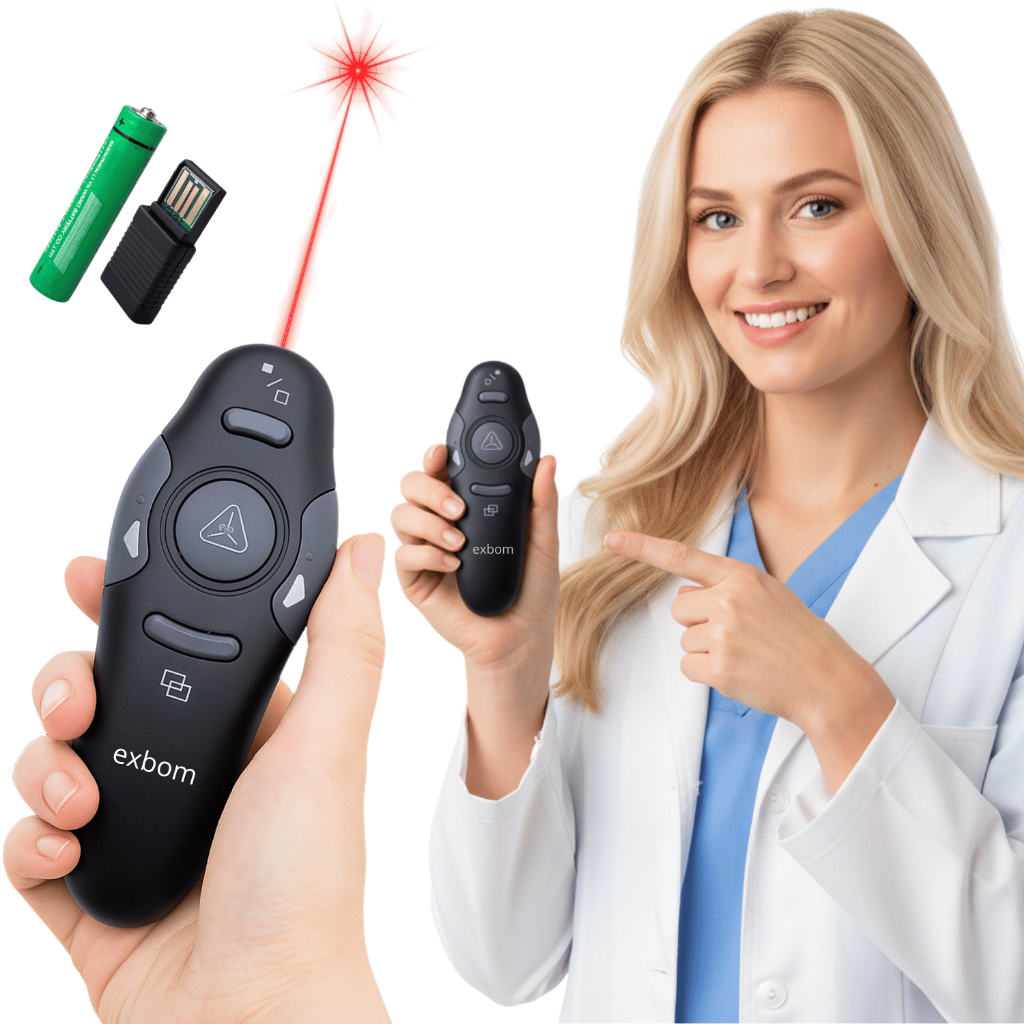 Apresentador de Slides Laser USB Sem Fio Controle PowerPoint Aula Palestra
