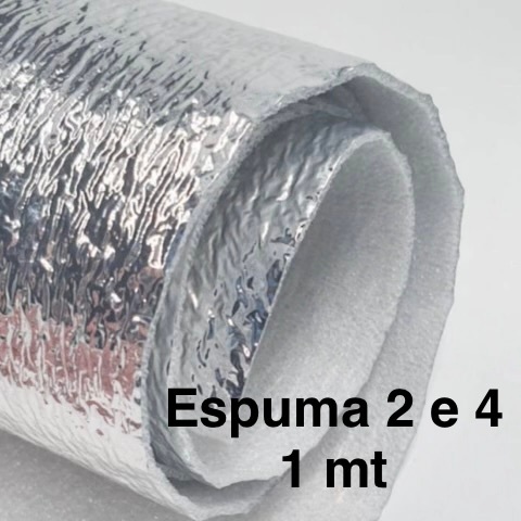 Manta Térmica Espumada Isolante Metalizada - 2mm e 4mm - 1MT X 1,2MT - Manta Térmica para bolsas e mochilas