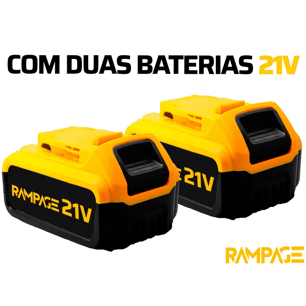 Parafusadeira Furadeira Gorillaz Com 2 Baterias 21v E Maleta Transporte Kit Completo · foto 2
