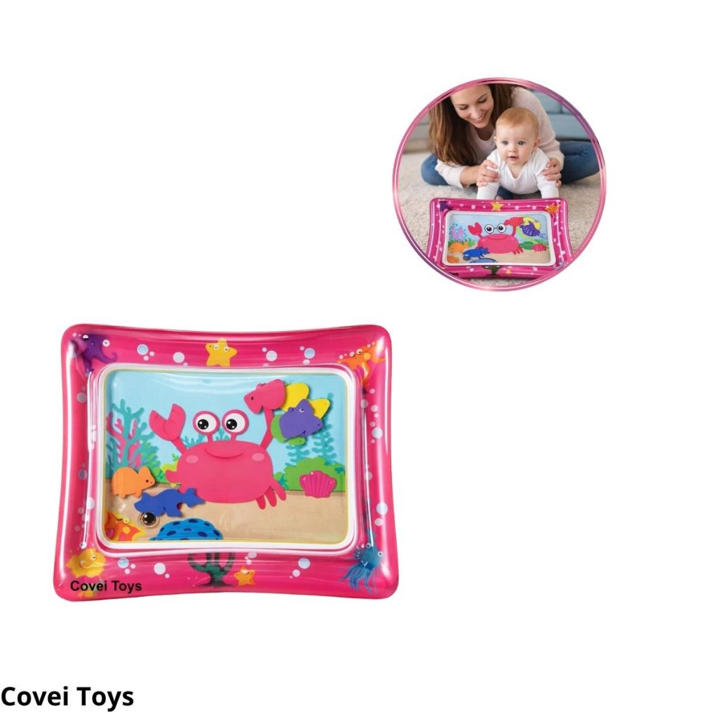 Tapete Almofada De Água Inflável Infantil Color Fundo Do Mar Baby Caranguejo