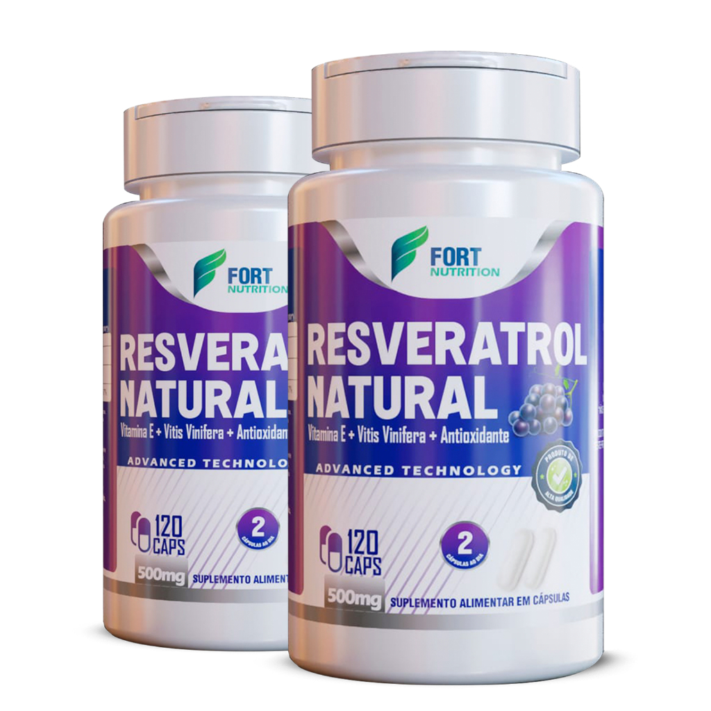 Resveratrol 120 capsulas 100% Puro | Original | Mais Vendido - Fórmula Concentrada