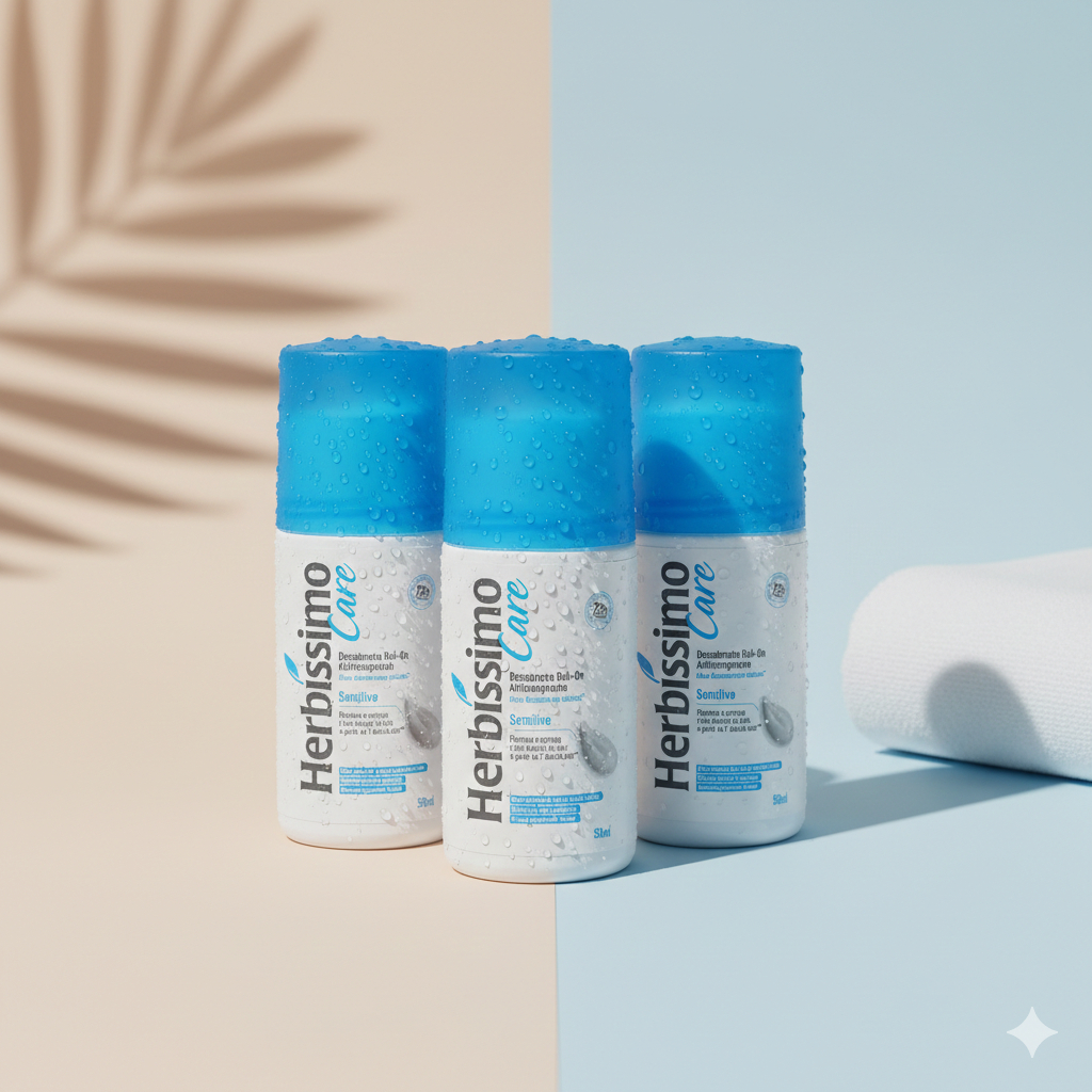 Kit 3 - Desodorante Roll-on Herbíssimo Care Sensitive 50ml em Oferta na Shopee