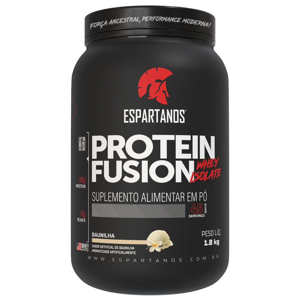 Protein Fusion Whey Isolate 1,8kg - Espartanos Nutrition em Oferta na Shopee